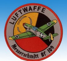 Vyšívaný odznak Messerschmitt Bf109 Luftwaffe