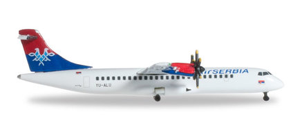 Das Flugzeug ATR-72-500 Air Serbia