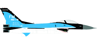 F-16C Block 30, U.S. Air Force.  93rd Fighter Squadron, Florida Makos, 482nd Fighter Wing, Homestead Air Base 35th Anniversary