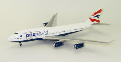 Boeing B747-400 British Airways "One World" with Stand