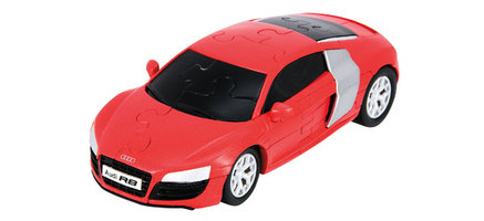 Puzzle Fun 3D Audi R8, standard red