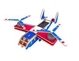 3D puzzle RoboTime, vojenské solárne lietadlo Konvertoplán V22 farebný
