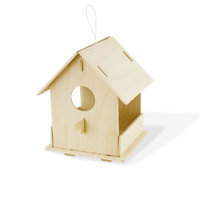 3D-Vogel-Haus-1 + 6 Farben und Pinsel