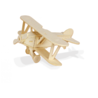 3D biplane natural, + 4 colors and brush