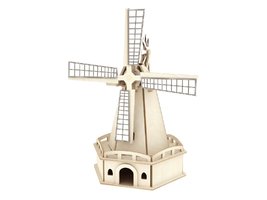 3D große Windmühle auf Solarenergie