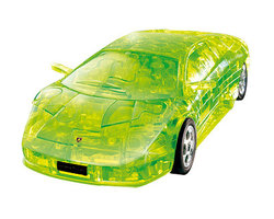 Car Lamborghini transparent, green