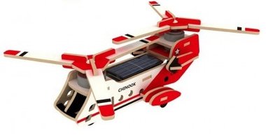 3D-Puzzle-Roboter Hubschrauber CH 47 auf Solarenergie