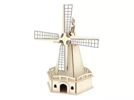 3D Veľký veterný mlyn na solárnu energiu