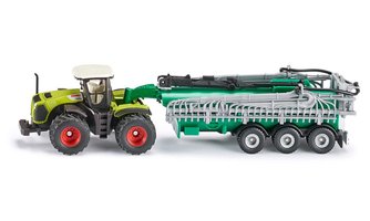 Claas Xerion s návěsem cisterna s postřikovačem