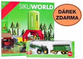 Vertikálne silo SIKUWORLD + Darček JohnDeere traktor a vlečka