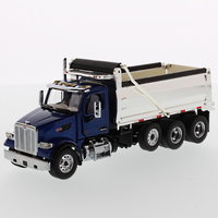Peterbilt 567 Dump Truck Blue, Chromed dump