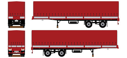 Príves Canvas semitrailer 2-axle