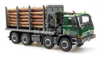 TATRA 815 8X8 TERRNO forestry truck with hydraulic arm green cab