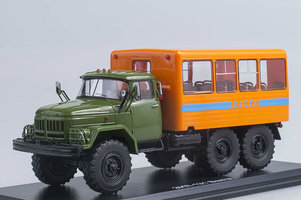 Bus truck ZIL-131 khaki-oranžový