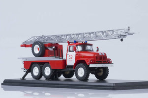 Turntable ladder fire truck AL-30 (ZIL-131) Vyborg