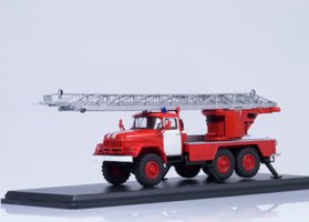 Turntable ladder fire truck AL-30 (ZIL-131), White stripes
