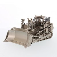 Cat D11T Track Type Tractor, Matt Silver plated
