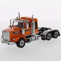 Western Star 4900 SB Sleeper Tandem Tractor - Metallic-orange black stripes