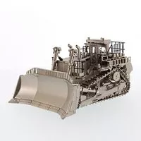 Pásový traktor Cat D11T, matný postriebrený