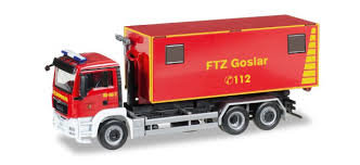MAN TGS M truck chassis with load handling system "Goslar fire department",