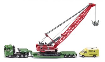 SIKU Super - Heavy haulage transporter with cable excavator and service
