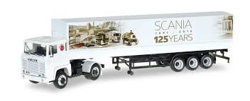 Scania 141 canvas semitrailer "125 Jahre Scania"