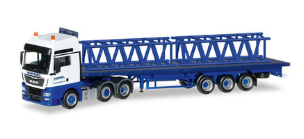 MAN TGX XLX Euro 6c flattrailer with 2 tower parts LR 1600/2 "Wasel"