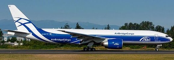 Boeing 777-200LRF ABC Air Bridge Cargo  'Flaps Down' so stojanom