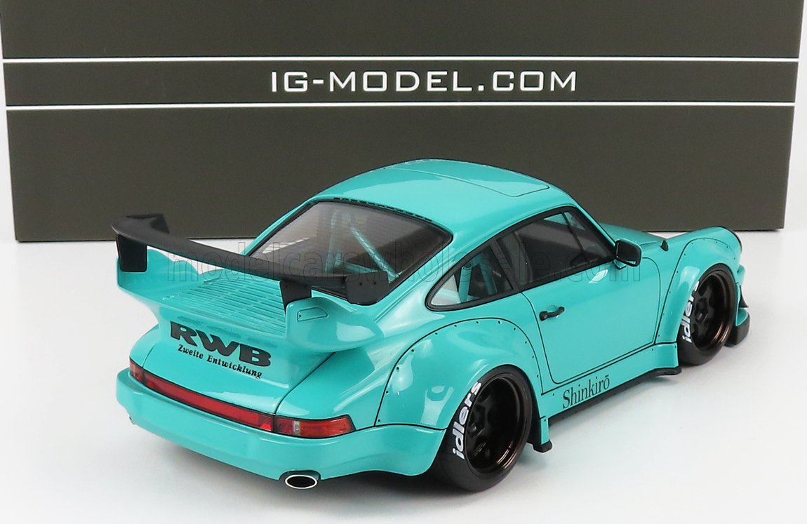 Porsche 911 930 RWB Rauh-Welt Yajü GT-SPIRIT 1:18 - Modellino Resina Nero/Arancione GT857