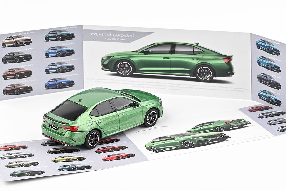Abrex Skoda Octavia IV RS 2020 Miniature 1/43 Verte – Collection Neuve