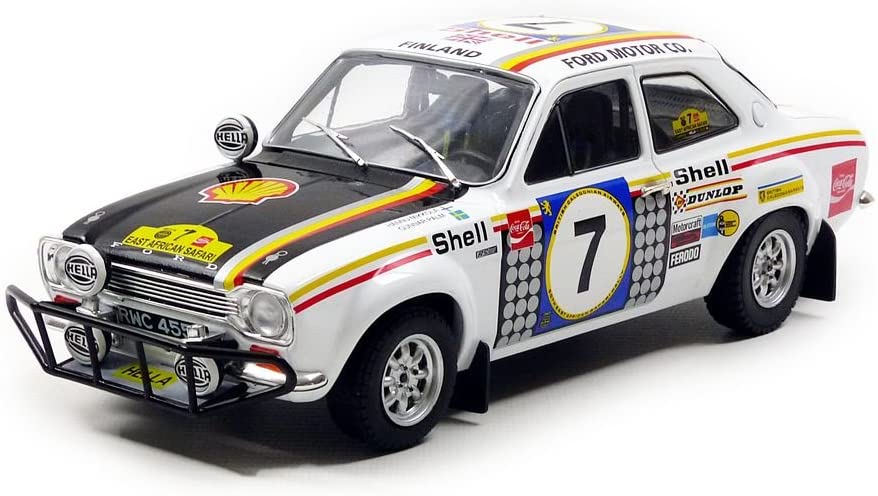 ミニカー　1/18 Ford Escort MK 1 RS 1600 Winner Safari Rally 1972 Shell #7(ホワイト×ブラック) [T9-1800132] Ixo 1:18 Ford Escort MK1 RS 1600 #4 Winner RAC Rallye 1972