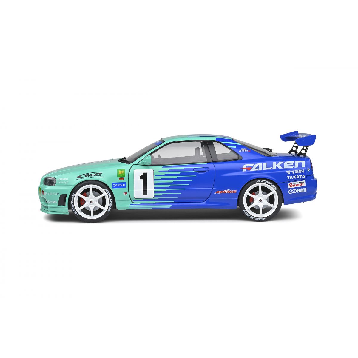 1/18 Solido 2001 Nissan Skyline GT-R (R34) Falken JGTC #1