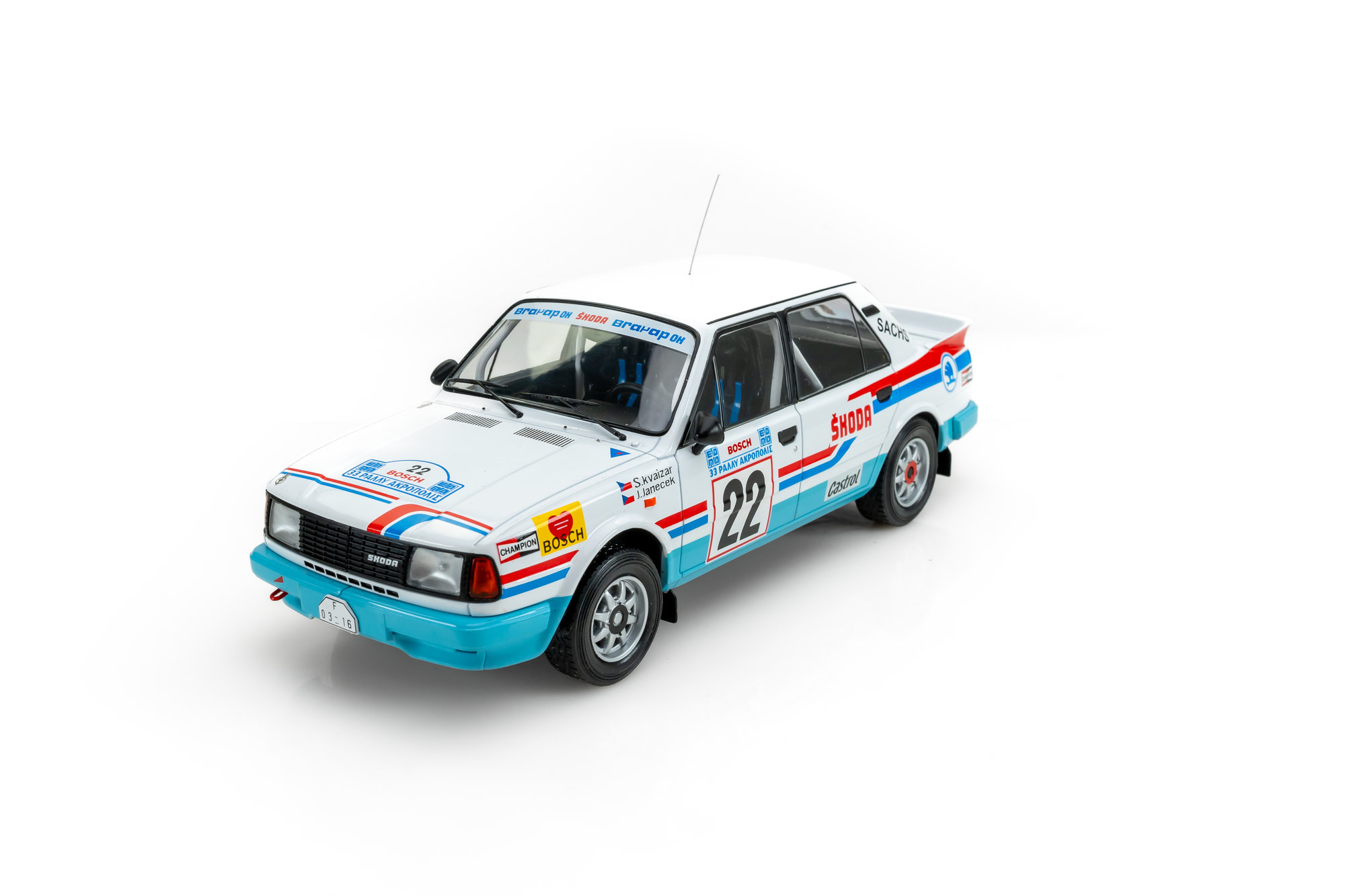 イクソ 1/18 シュコダ 130LR #21 アクロポリスラリー 1986 Škoda 130 LR No.22 WRC, Rally Acropolis 1986 | Modelsnavigator.com