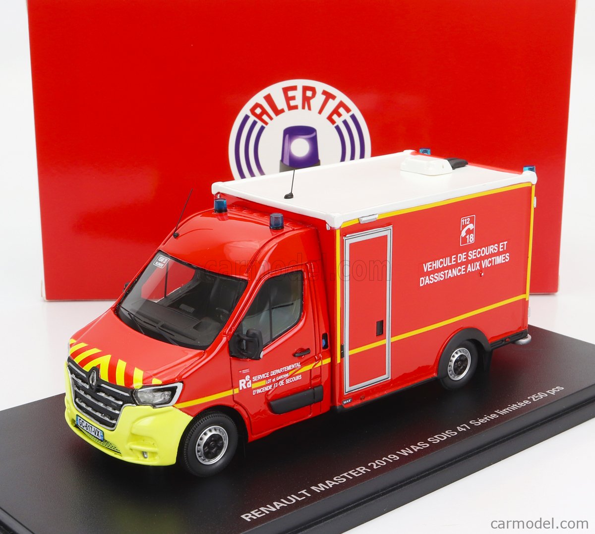 Miniature RENAULT MASTER 2019 WAS VSAV SDIS "47 - LOT-ET-GARONNE&quot