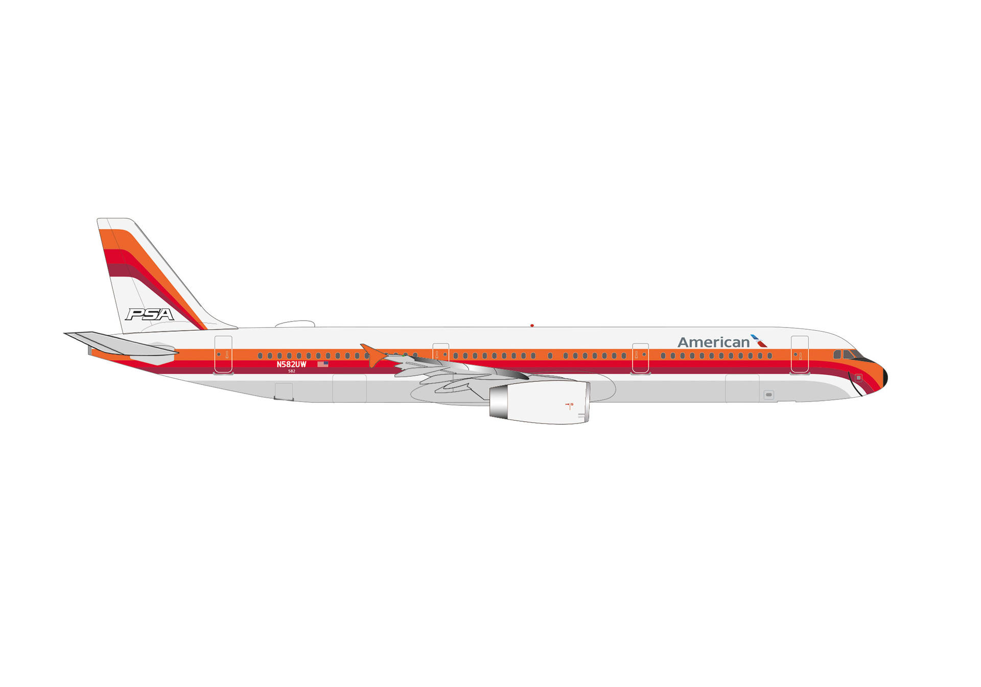 Airbus A321 American Airlines PSA Heritage livery