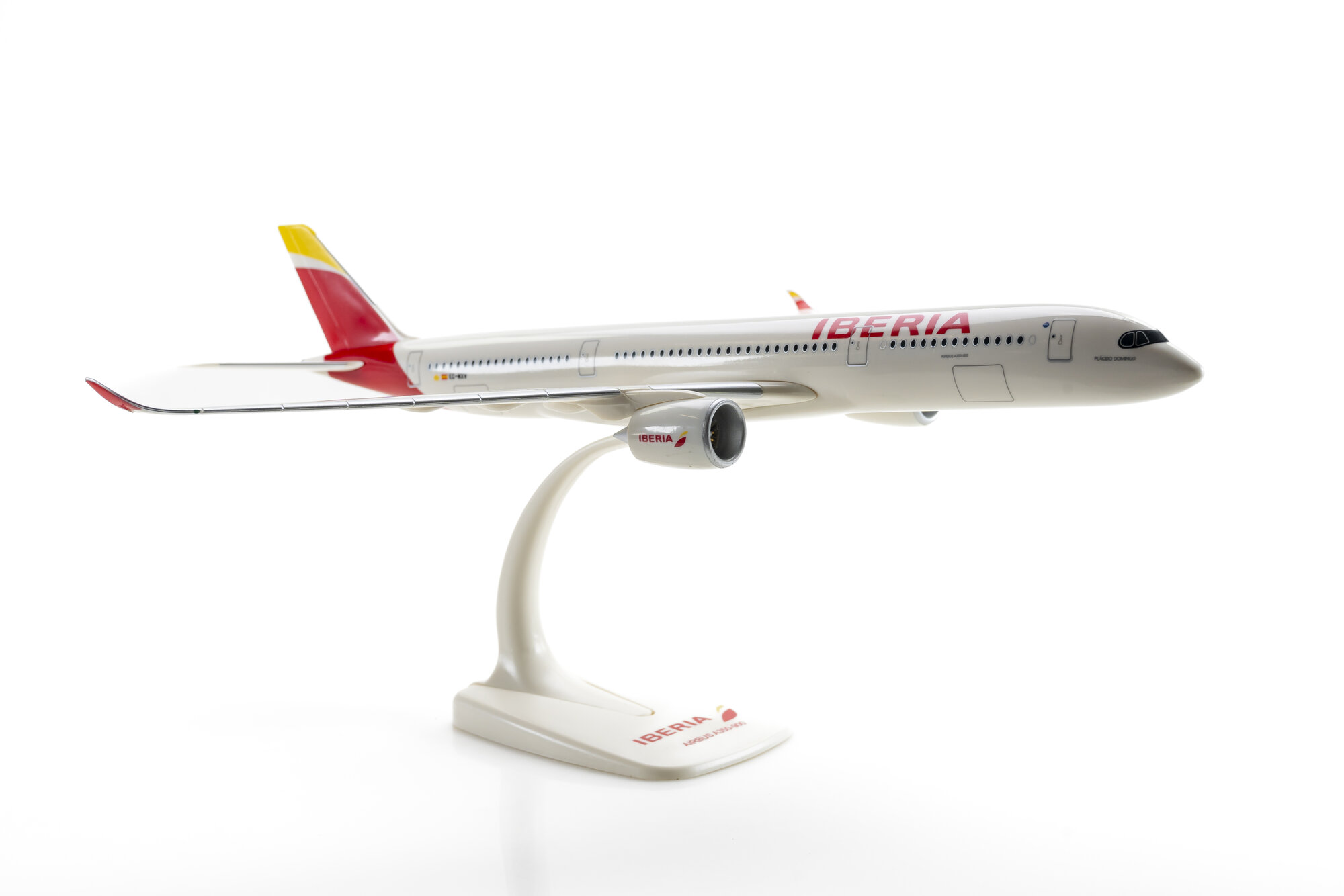 Modelo De Avión Airbus A330 De Iberia A Escala 1:400 – Troquelado De Metal De 16 Cm Con Soporte, Regalo Coleccionable Para Niños Y Adultos