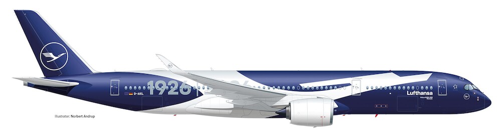Airbus A350-900 Lufthansa 100 rokov | Modelsnavigator.com