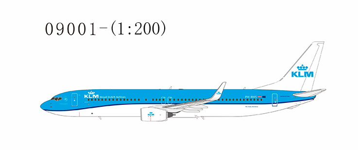 価格変更‼️1/200 KLM Boeing 737 モデル 1:200 KLM Boeing 737-400 PH-BTG DT2401 - Diecast Trading