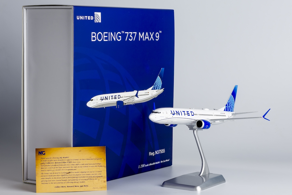 発掘 - 新登場ブランド Boeing 737-MAX 9 United Airlines | Modelsnavigator.com ミニカー