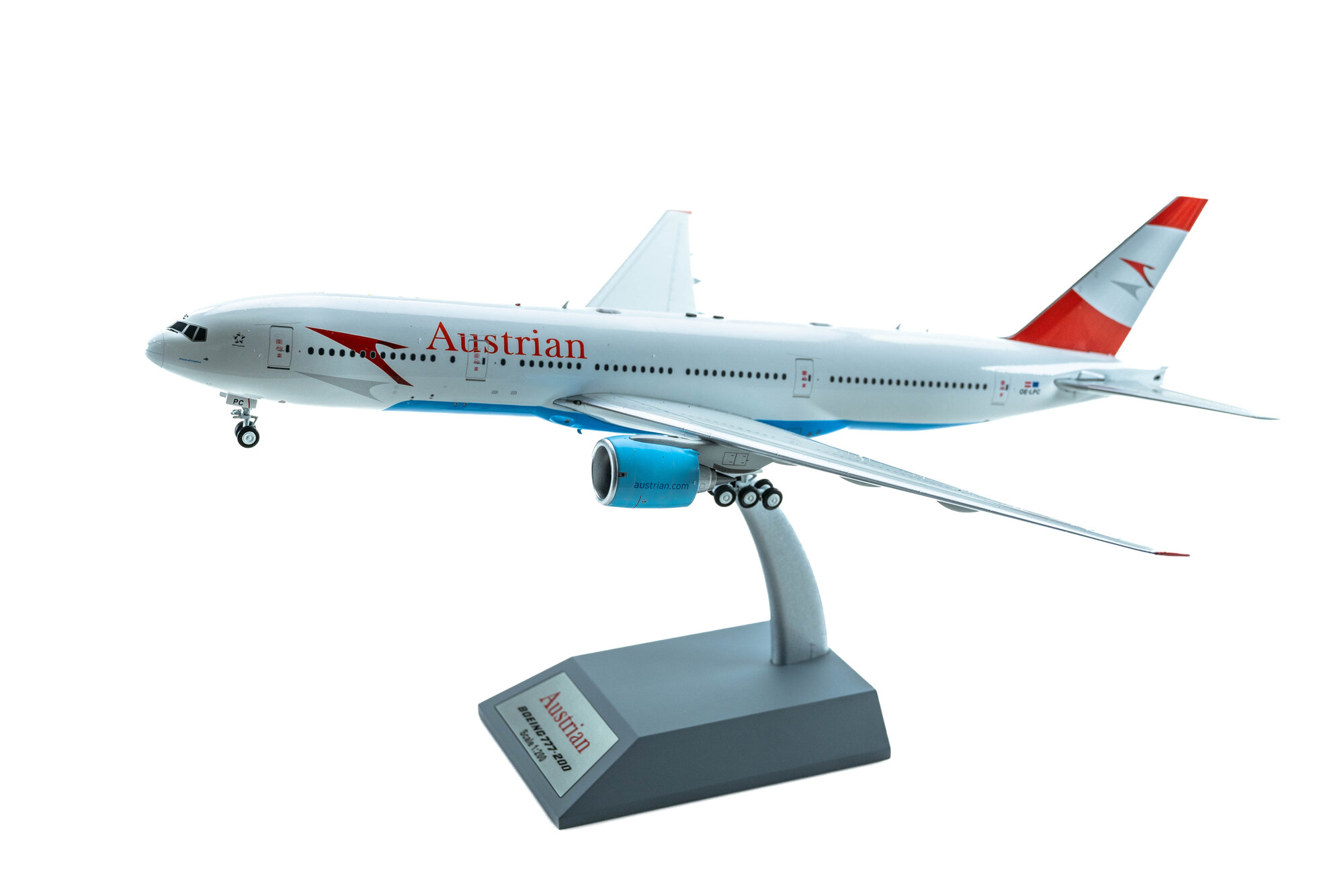 Austrian B777-200 1/200 モデルプレーン Limox Austrian Boeing 777-200ER OE-LPF Aircraft Model, 1:200