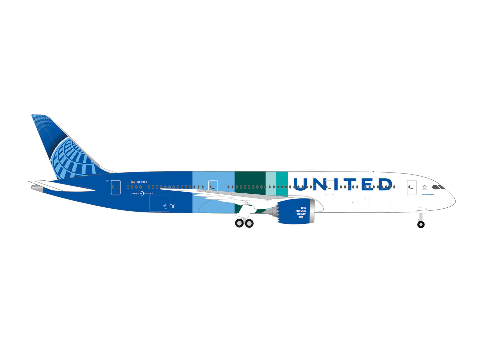 Boeing 7879 Dreamliner United Airlines "The Future is SAF