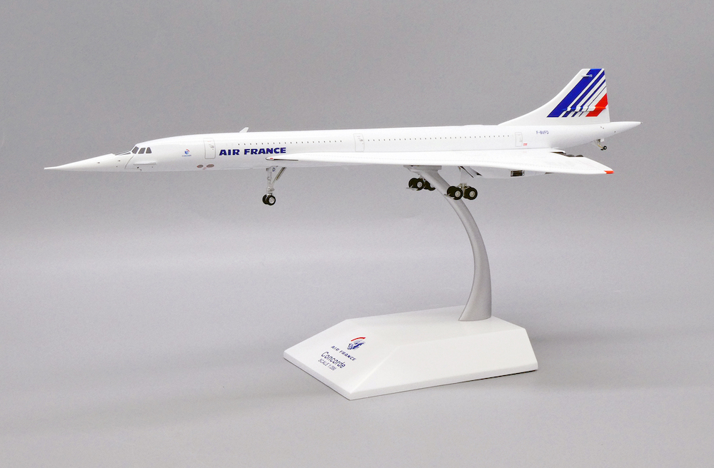Herpa Wings コンコルド エールフランス航空 F-BVFB （組立式スナップモデル・スタンド仕様・ランディングギアなし）  1/250[605816-001