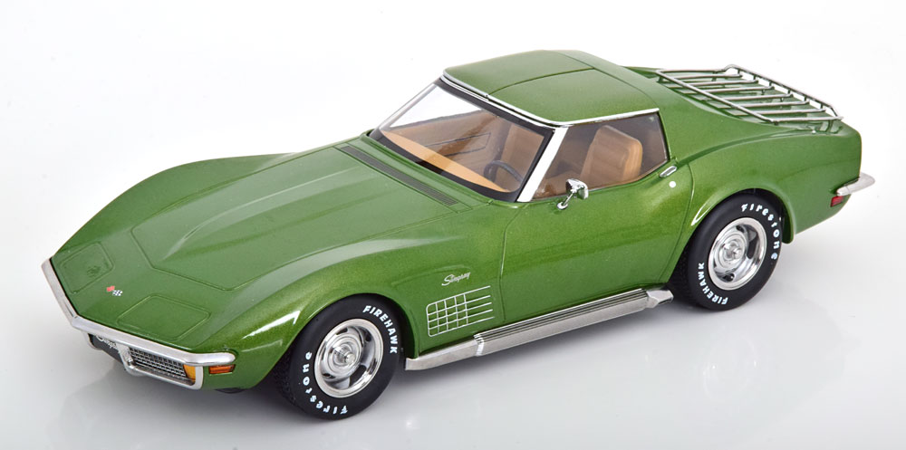 Ixo 1:43 Chevrolet Corvette Custom  C3  Ano De Construção 1972 Verde Escuro Metalico Clc414n