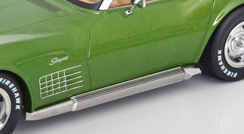 KK Scale 1:18 - Chevrolet Corvette C3 1972 Noire - Toit Amovible - Miniature Neuve