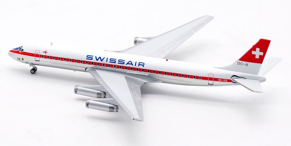 SWISSAIR スイスエア　Douglas DC-8-53　ヘルパ　1/200 www.JetCollector.com: Swissair DC-8-62 w/stand HB-IDG 1:200