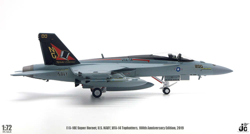 F/A18E Super Hornet US Navy, VFA-14 Tophatters, 100th