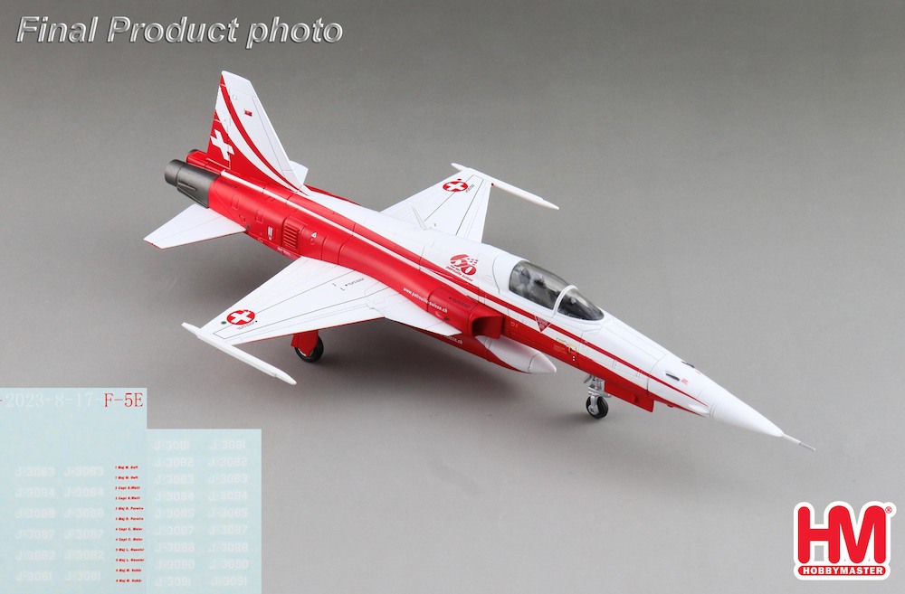 ホビーマスターF-5Eタイガー2パトルイユ・スイス1/72No.HA3312 Hobby Master 1:72 F-5E Tiger II Swiss Air Force 19 Staffel J