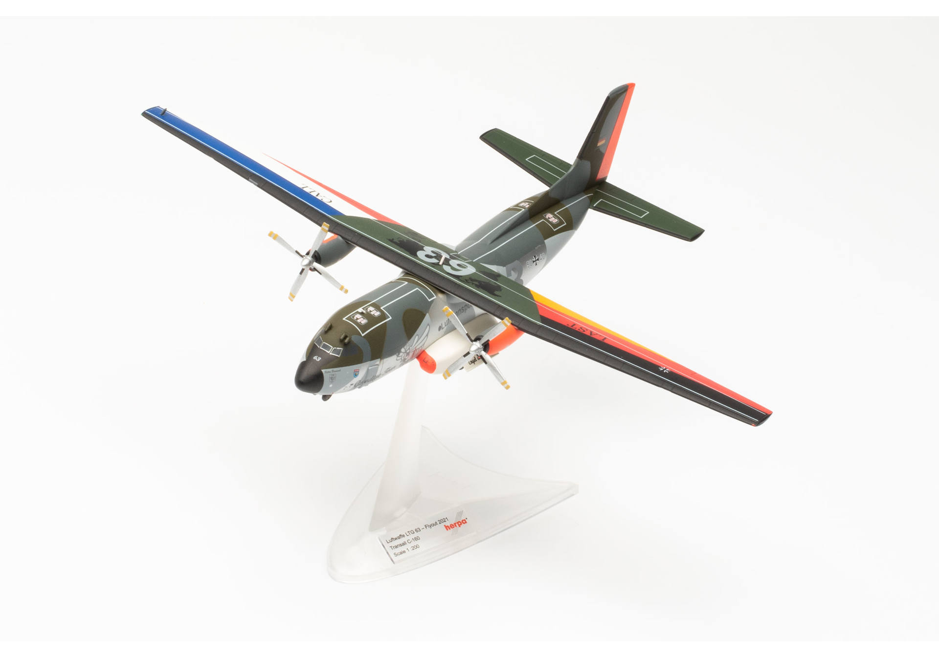 航空機・ヘリコプター No175 herpa 1/200 Transall C-160 LTG 63 Herpa 1/200 Luftwaffe Transall C-160 LTG 63 / Air Transport