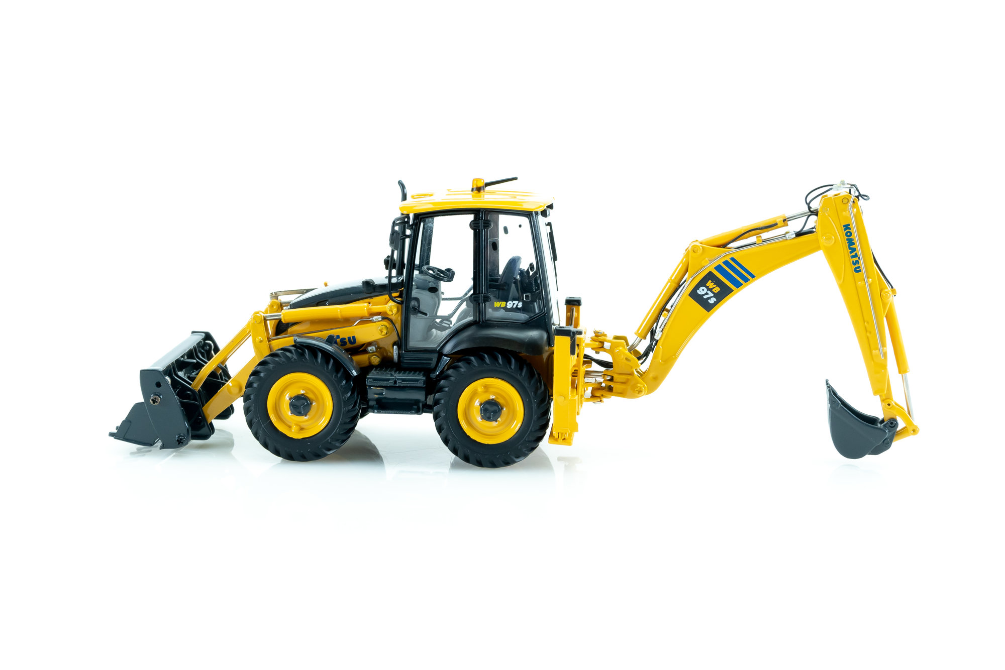 Komatsu WB97S-8 Backhoe Loaders UH8139 1/50 Scale Die-Cast