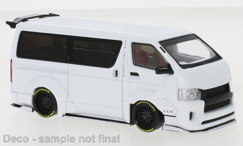 ❤️ターマックワークス  Toyota Hiace Widebody White TARMAC WORKS 1/64 Toyota Hiace Widebody White- ミニカー専門